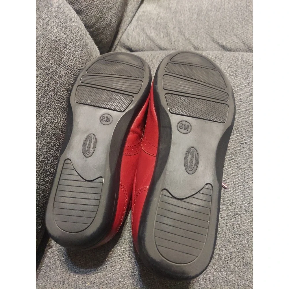 Dr Scholls Red Leather Shoes Double Air-Pillo Insoles Advanced Comfort Size 8‎